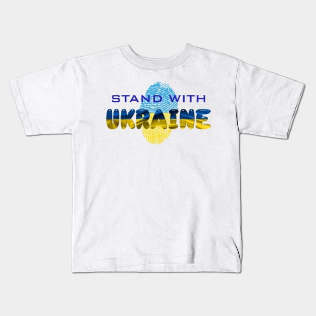 Stand With Ukraine Kids T-Shirt by DeVerviers